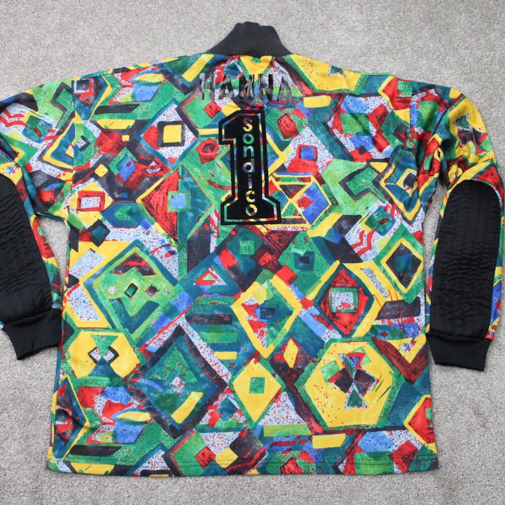 VTG Sondico Premier Range Shirt Men Large Colorful Goalie Padded Elbows Pullover